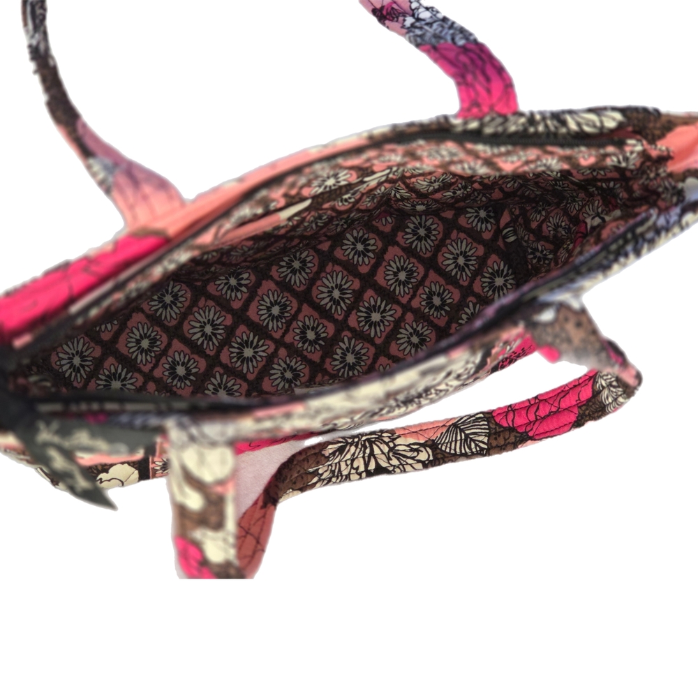 Vera Bradley Mocha Rouge Floral Tote - Pink, Black, and Cream - Picture 2 of 9